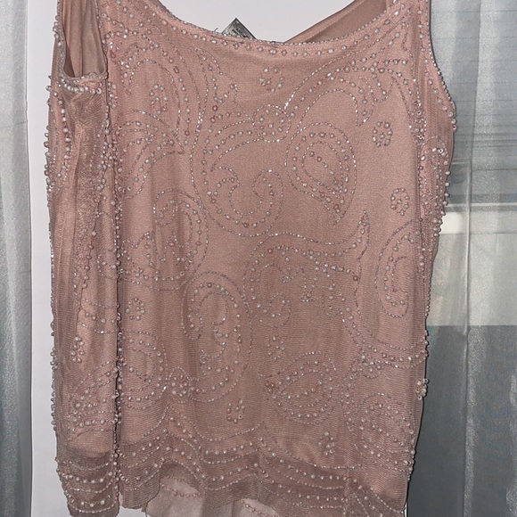 pink pearl beaded top - Picture 4 of 4